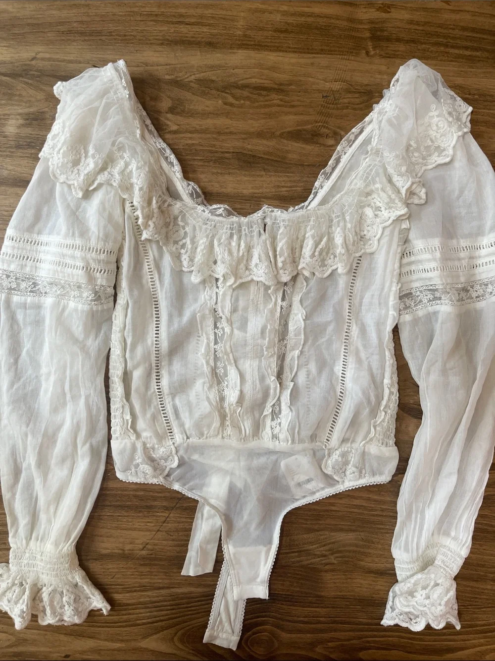 Free People Bodysuit Ruffled Top